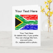 南アフリカの俗語グリーティングカード – カスタマイズ可能 カード (黄色い花)