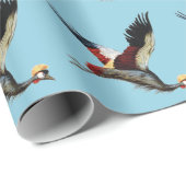 南アフリカの冠をかぶったクレーンは飛行中 ラッピングペーパー (ロールコーナー)