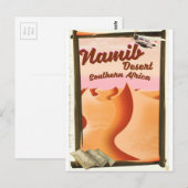 南アフリカの南アフリカ砂漠のNamib Desert旅行ポスター ポストカード (正面/裏面)