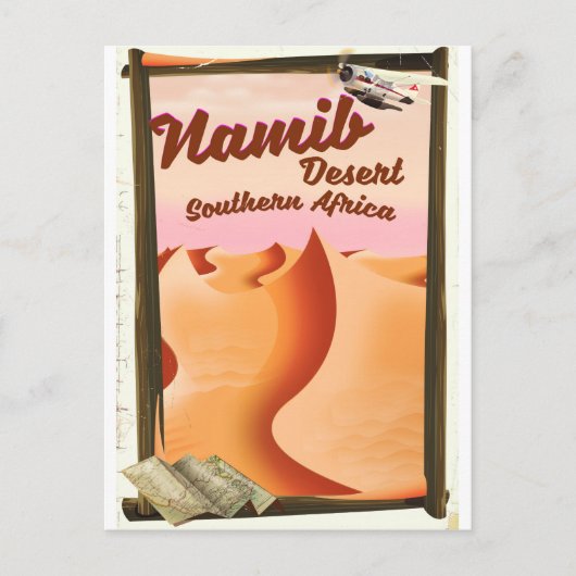 南アフリカの南アフリカ砂漠のNamib Desert旅行ポスター ポストカード (正面)