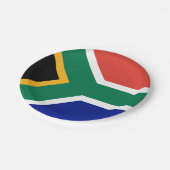 南アフリカの国旗 ペーパープレート (アングル)