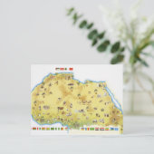 南アフリカの地図2 ポストカード (スタンド正面)