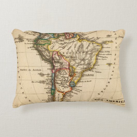南アフリカの地図 アクセントクッション (正面)