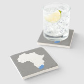 南アフリカの地図 ストーンコースター (横)