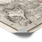 南アフリカの地図 ポスター (角)