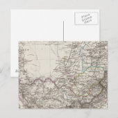 南アフリカの地図 ポストカード (正面/裏面)