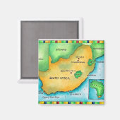 南アフリカの地図 マグネット (正面/裏面)
