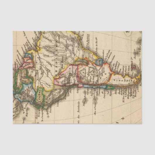 南アフリカの地図 薄葉紙 (正面)