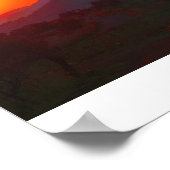 南アフリカの夕日 ポスター (角)