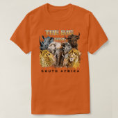 南アフリカの大きな五つの南アフリカの動物Pr Tシャツ (デザイン正面)