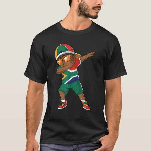 南アフリカの少年ダビング南アフリカのルーツ Tシャツ (正面)