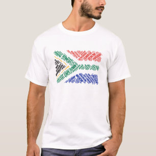 南アフリカの市名ワードアート旗 Tシャツ
