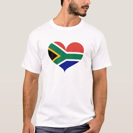 南アフリカの旗が大好き Tシャツ (正面)
