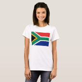 南アフリカの旗と地図のTシャツ Tシャツ (正面フル)