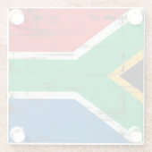 南アフリカの旗 ガラスコースター (裏面)