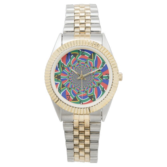南アフリカの独自の美しいを作成 腕時計 (正面)