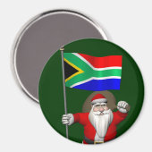 南アフリカの看板のあるサンタクロース マグネット (正面/裏面)