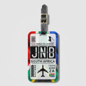 南アフリカの荷物タグ ラゲッジタグ (正面縦)