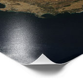 南アフリカの衛星観測 フォトプリント            (角)