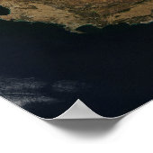 南アフリカの衛星観測 ポスター (角)