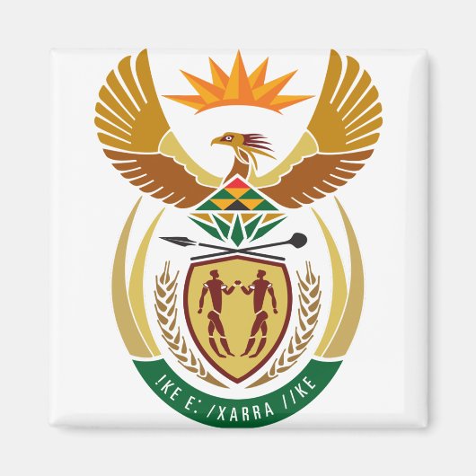 南アフリカの象徴 マグネット (正面)