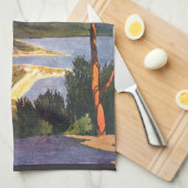 南アフリカの都市ケープタウン、ヴィンテージ旅行 キッチンタオル (四つ折り)