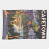 南アフリカの都市ケープタウン、ヴィンテージ旅行 キッチンタオル (横)