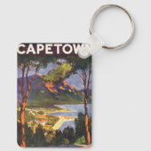 南アフリカの都市ケープタウン、ヴィンテージ旅行 キーホルダー (裏面)