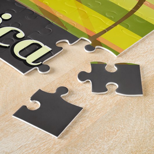 南アフリカの風景夕べ旅行ポスター ジグソーパズル (側面)