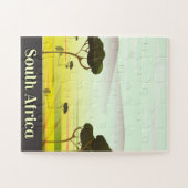 南アフリカの風景夕べ旅行ポスター ジグソーパズル (横)