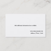 南アフリカの食料品店|は個人化なります 名刺 (裏面)