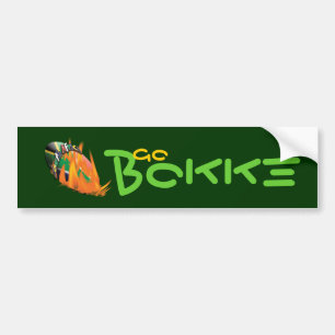 "南アフリカの"ラグビーサポータ"は行きますBokke " バンパーステッカー