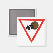 南アフリカのDung Beetle Crossing, Trafic Sign マグネット (正面/裏面)