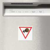 南アフリカのDung Beetle Crossing, Trafic Sign マグネット (インサイチュ (食洗機))