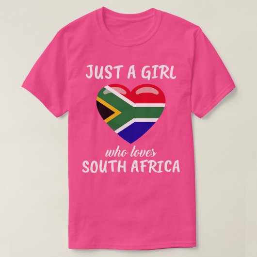 南アフリカを愛する女の子 Tシャツ (デザイン正面)