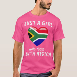 南アフリカを愛する女の子 Tシャツ