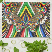 南アフリカカラー付きキッチンタオルデザイン キッチンタオル (折り畳み)