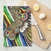 南アフリカカラー付きキッチンタオルデザイン キッチンタオル (四つ折り)