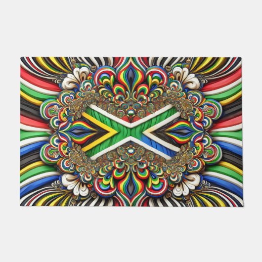 南アフリカカラー付きドアマットデザイン ドアマット (正面)