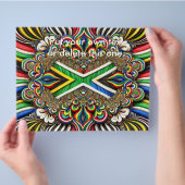 南アフリカカラー付きフライヤーデザイン チラシ (手)