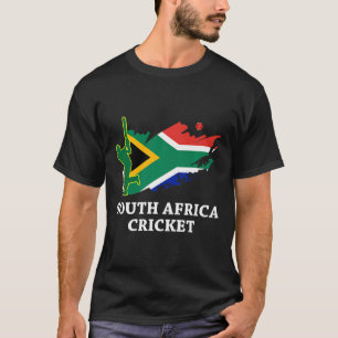 南アフリカクリケット南アフリカ国旗の色PR Tシャツ