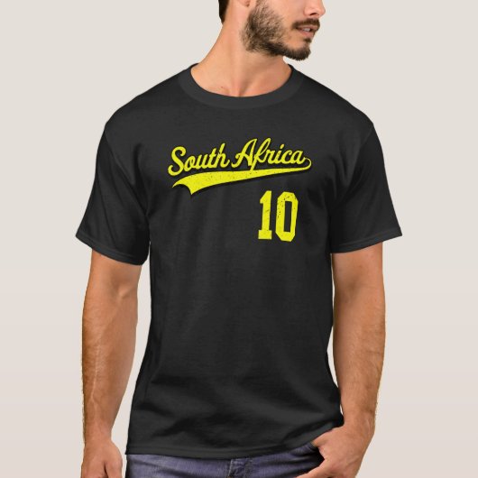 南アフリカサッカーサッカージャージーアフリカンティーRu Tシャツ (正面)