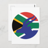 南アフリカスプリングボックアンテロープ南アフリカ ポストカード (正面/裏面)