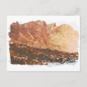 南アフリカテーブルマウンテンヴィンテージ旅行 ポストカード (正面)