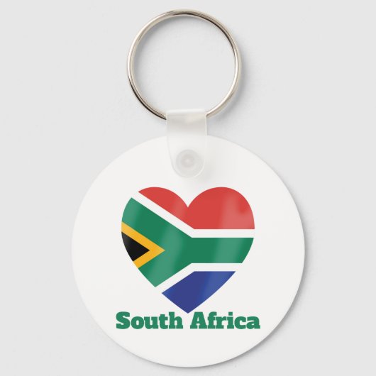 南アフリカハート国旗 キーホルダー (正面)