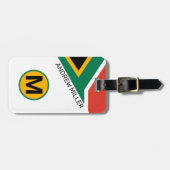 南アフリカパーソナライズされた国旗 ラゲッジタグ (正面横)