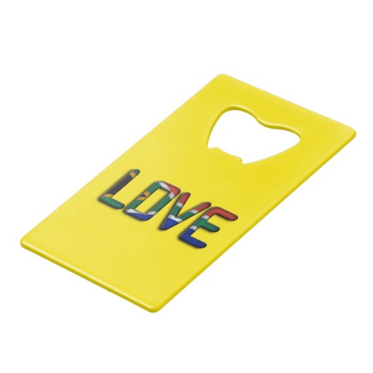 南アフリカビューティフルラブアメージング文字引用文アート クレジットカード栓抜き (裏面アングル)