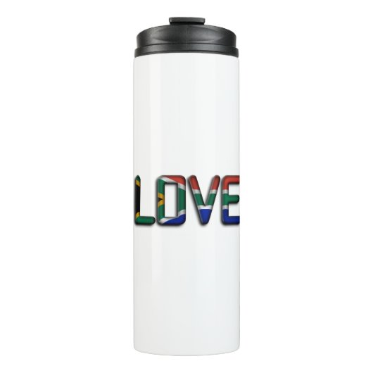 南アフリカビューティフルラブアメージング文字引用文アート タンブラー (正面)