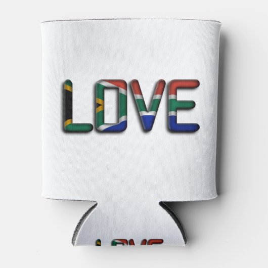 南アフリカビューティフルラブアメージング文字引用文アート 缶クーラー (正面)