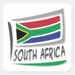 南アフリカプライドX国旗 スクエアシール